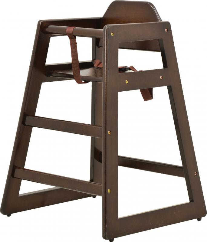 Commercial Walnut Wooden High Chair 1 Commercial Walnut Wooden High Chair